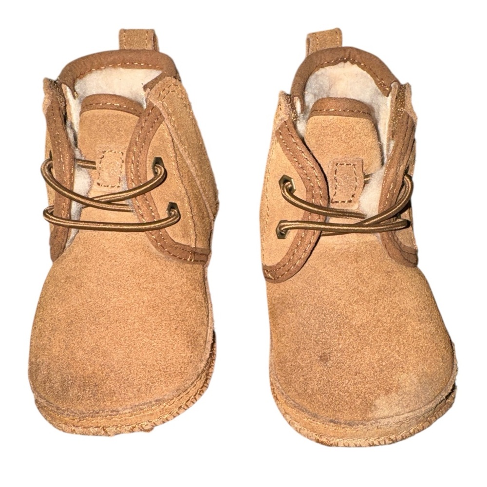 UGG Suede Ankle Boots in Tan - Cozy Lined Kids Shoes 4/5